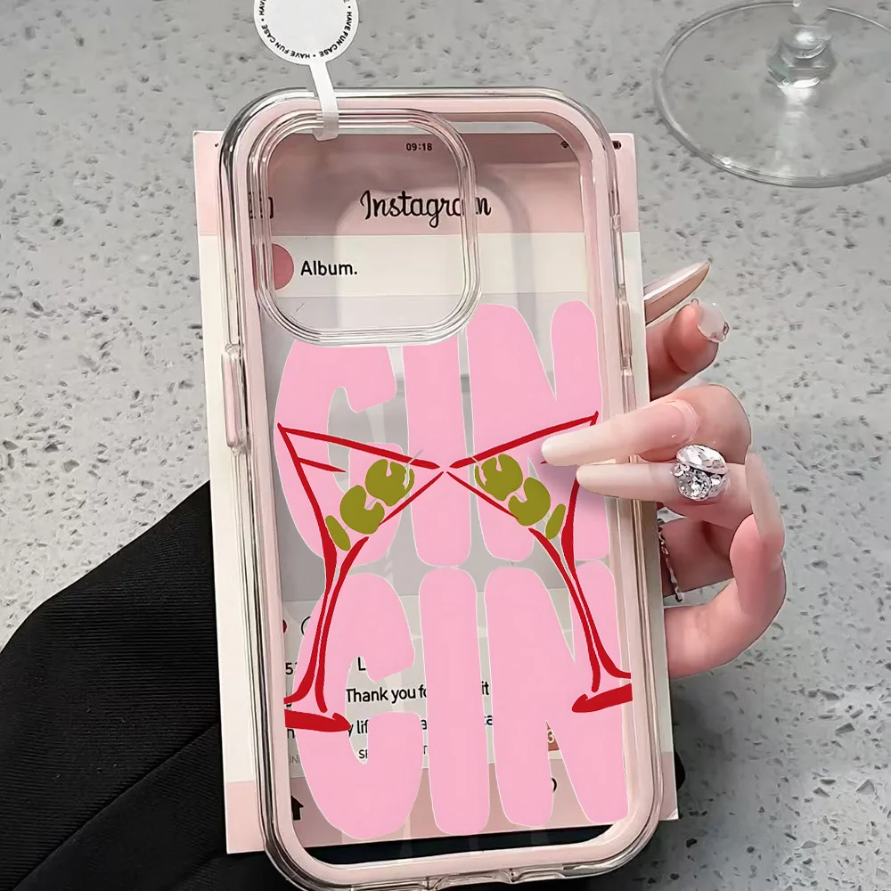 Phone Case For Samsung Galaxy S26 Ultra S24 S25 Edge S22 S23 Plus FE A57 A54 A55 A16 A15 A36 A35 A37 5G Martini Cup GINGIN Cover