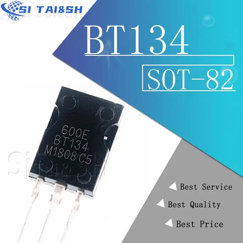 Si Tai & SH 10 قطعة BT134-600E BT134 BT134-600 600V 4A Triacs RAIL TRIAC SOT-82 نظام البيانات الأصلي الجديد