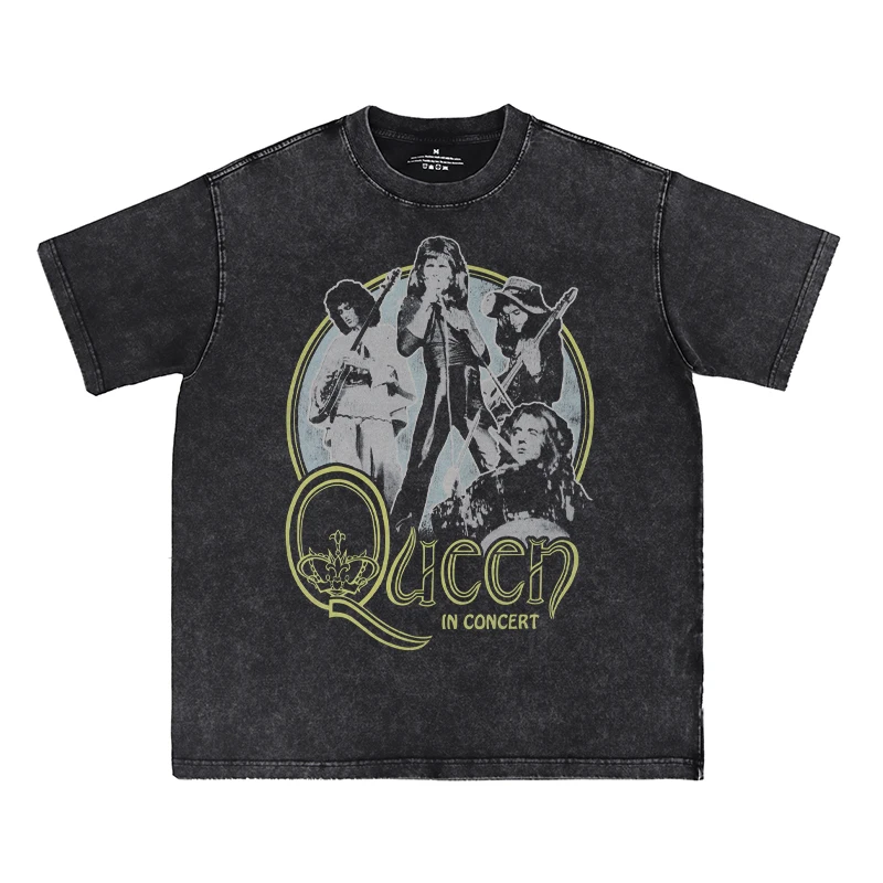 

Heavy Metal, Scorpion Band Scorpions, Distressed Washed Retro Short-sleeved T-shirts, High-quality Luxury Brand