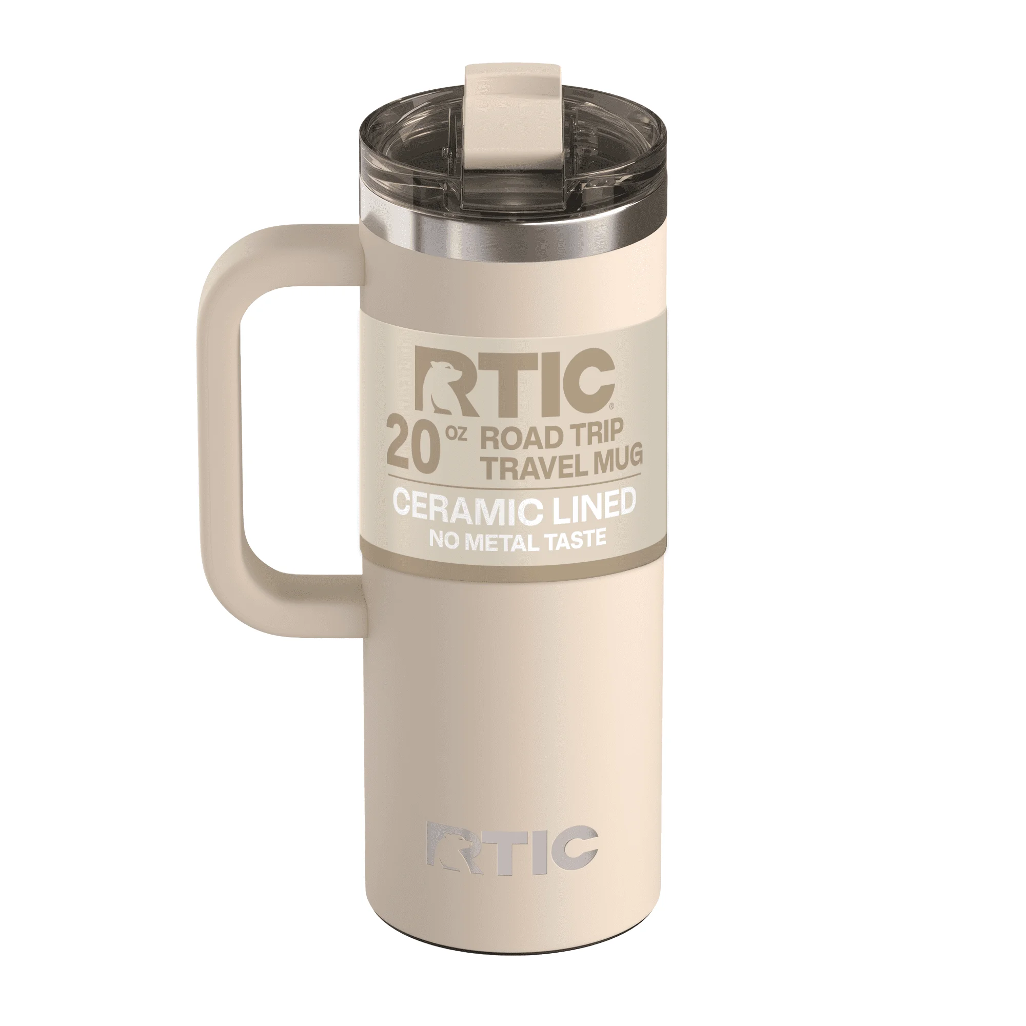 

20 oz ceramic-lined insulated travel mug for road trips with leak-resistant lid ideal for beach outings