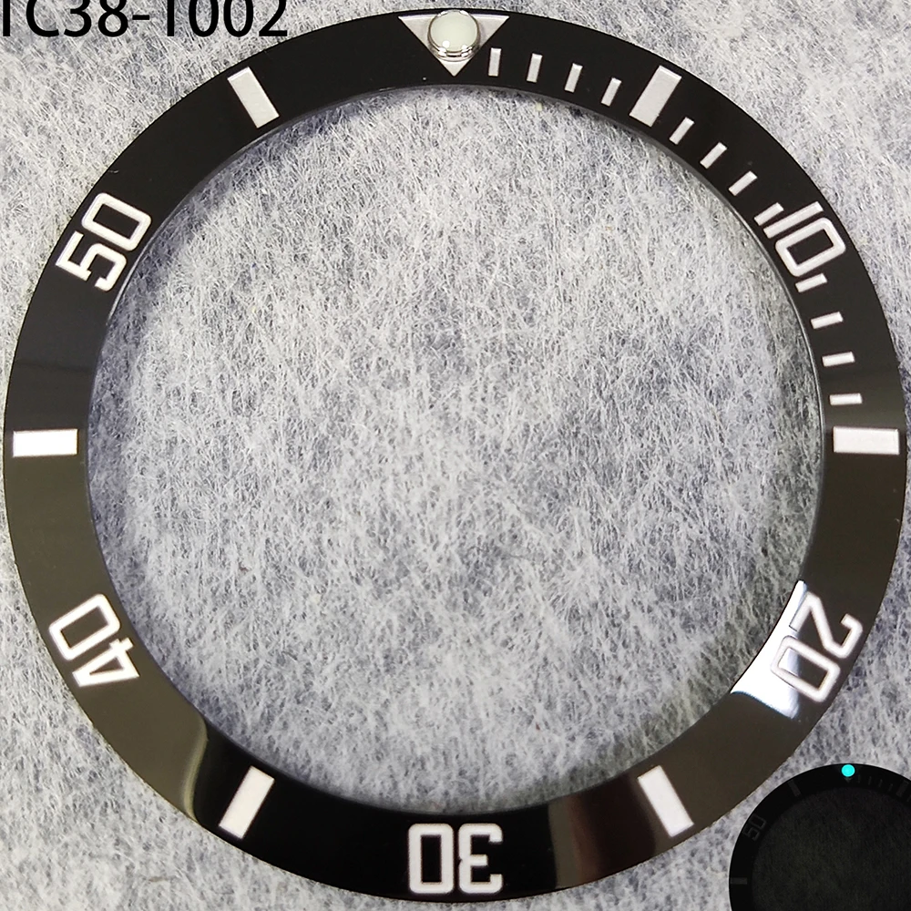 38mm*30.5mm Watch Bezel Original High-Quality Ceramic Inserts for Wristwatch Bezel Replacement, Compatible Accessories