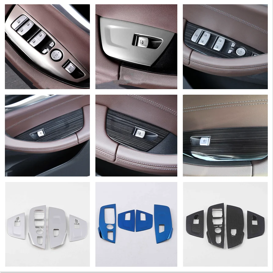 

Для BMW X3 G01 X4 G02 2018-2021 аксессуары, дверной подлокотник, оконный переключатель, защитная панель управления, накладка на левый руль