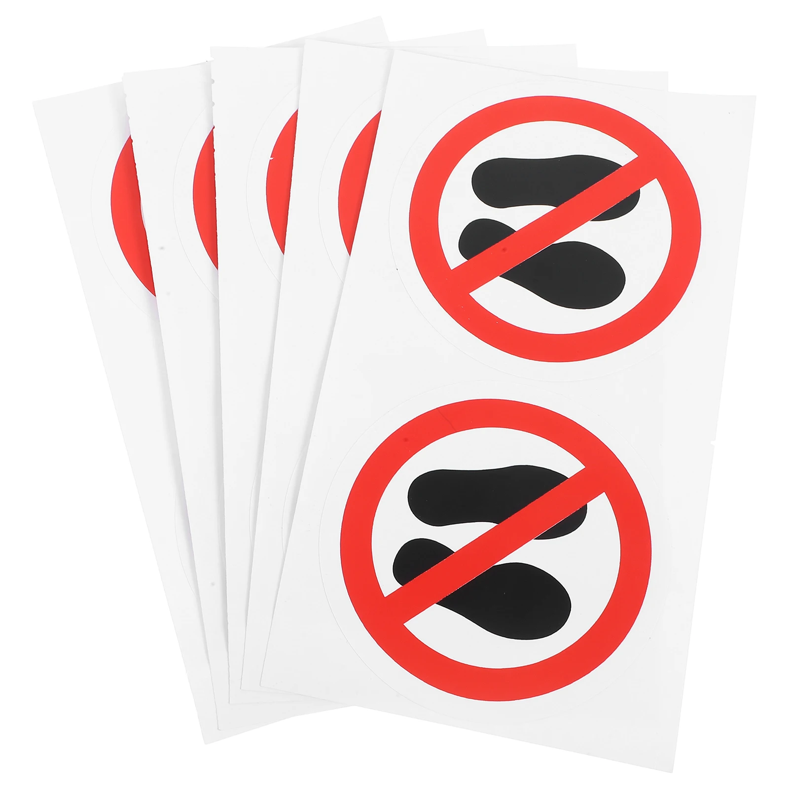 

10 Pcs Warning Sign Stickers Caution Decal Adhesive Labels Multifunction No Stand Paper Decals Step