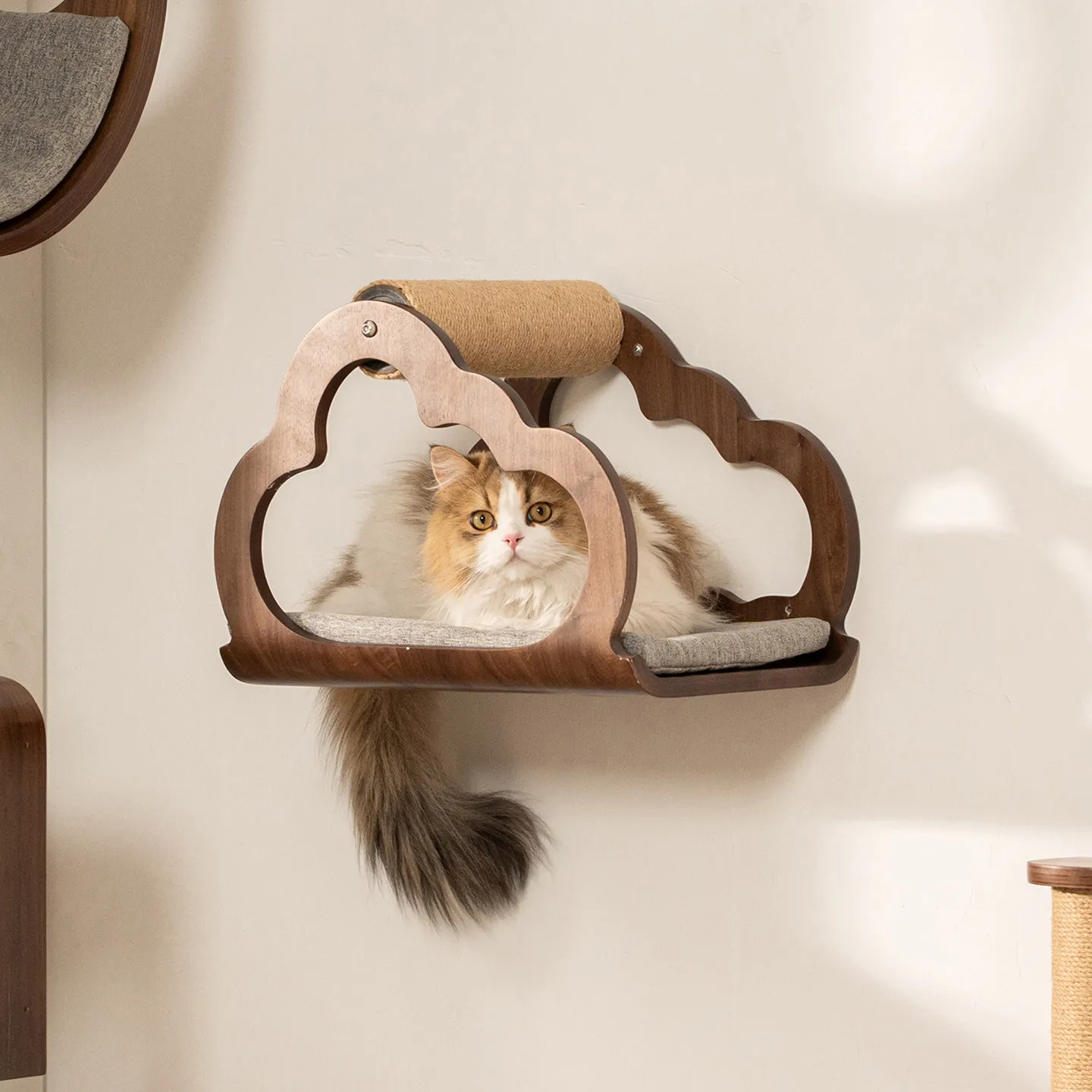 CX household pet cat nest solid wood cloud modeling multi-functional wall-mounted creative wall