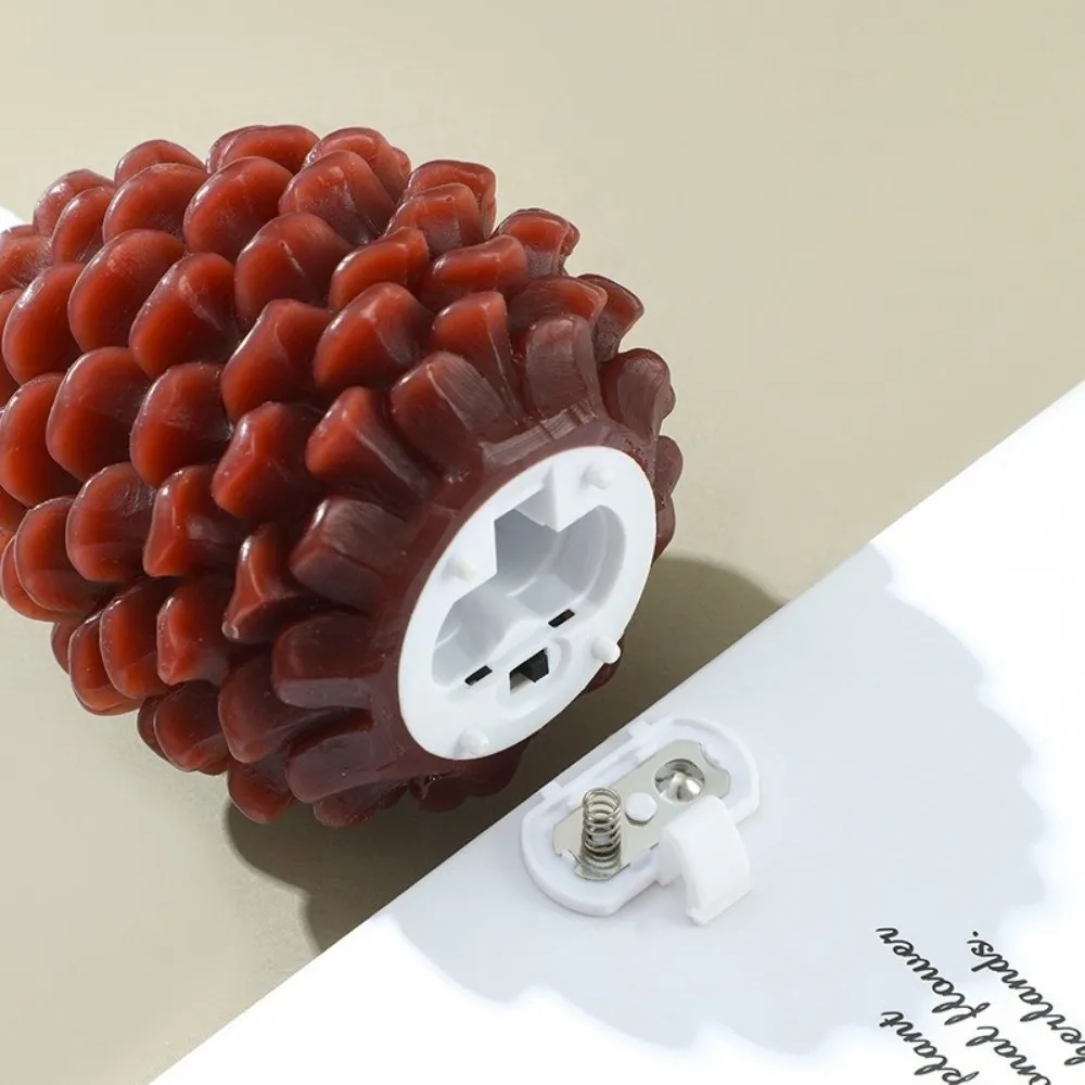 Simulation Pine Cone Christmas LED Candle Lights Paraffin Wax Electric Pine Cone Lights Convenient Versatile Lights Fake Candles