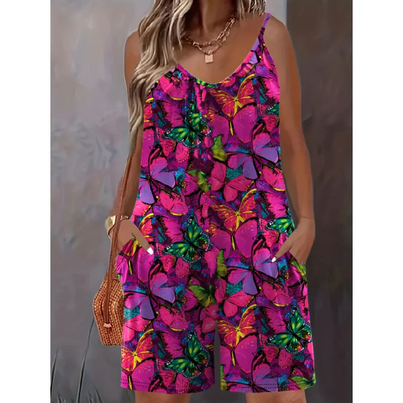 

Новый формирующий боди больших размеров, модный повседневный стиль, карман с принтом бабочки