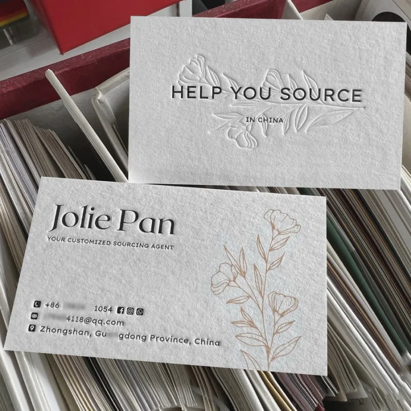 20 0.Zhang.Custom made paper 350gsm luxury business card