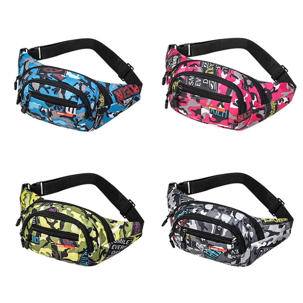 Korean-style Canvas Waist Bag Waterproof Outdoor Sports Banana Bag high-capacity Waist Packs Travel