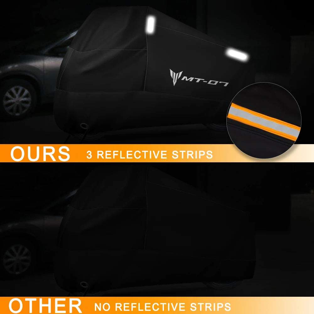Motorcycle Cover Waterproof Outdoor Scooter UV Protector Dust Rain Cover For MT-07 MT07 MT 07 2014-2025 2023 2022 2024 view 3