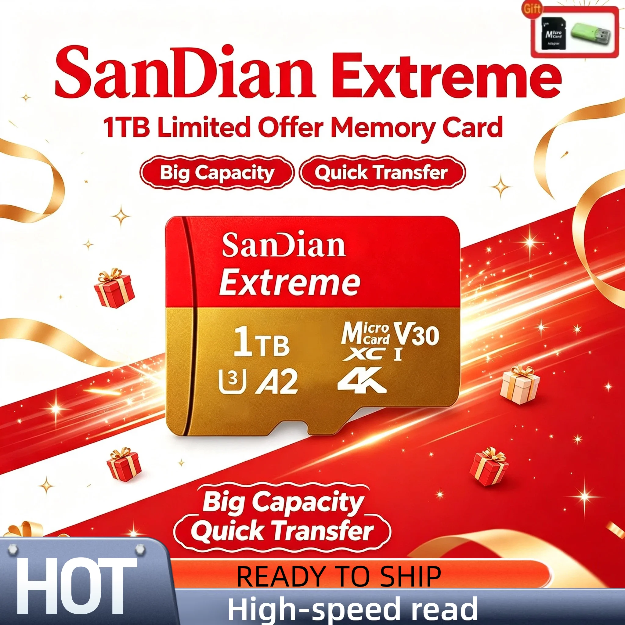 256GB Micro TF SD Card High Speed Memory Card For PC Smartphone UHS 1 Class 10 Flash Storage Titan Pro Max Xtreme Speed