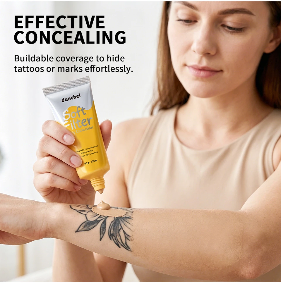 50g Filter Effect Body Concealer Cream Natural Coverage Modify Leg Skin Tone Long Lasting Smooth Beautifying Body Makeup