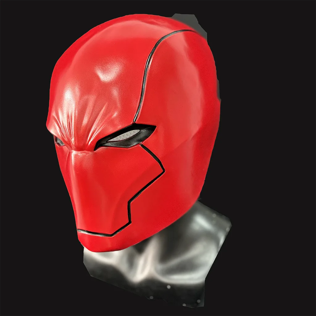 Vil Lain Red Hood Mask Costume pour hommes et femmes, ÉLiban sion de cosplay, Casque, Accessoire de fête du paupières du cimetière, Vêtements de sauna, Film