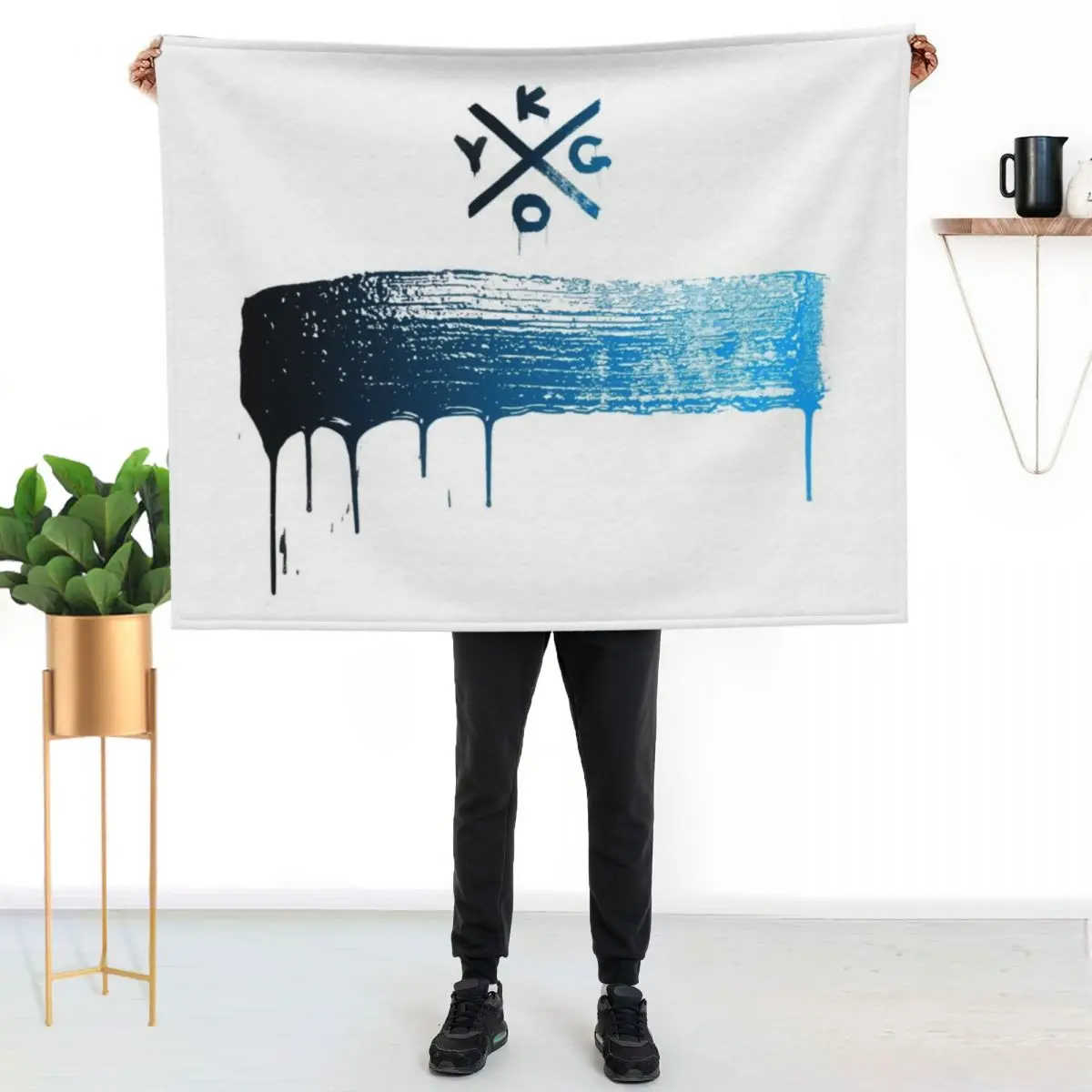 KYGO Throw Blanket Men's Soft Warm Throw Blanket for Couch