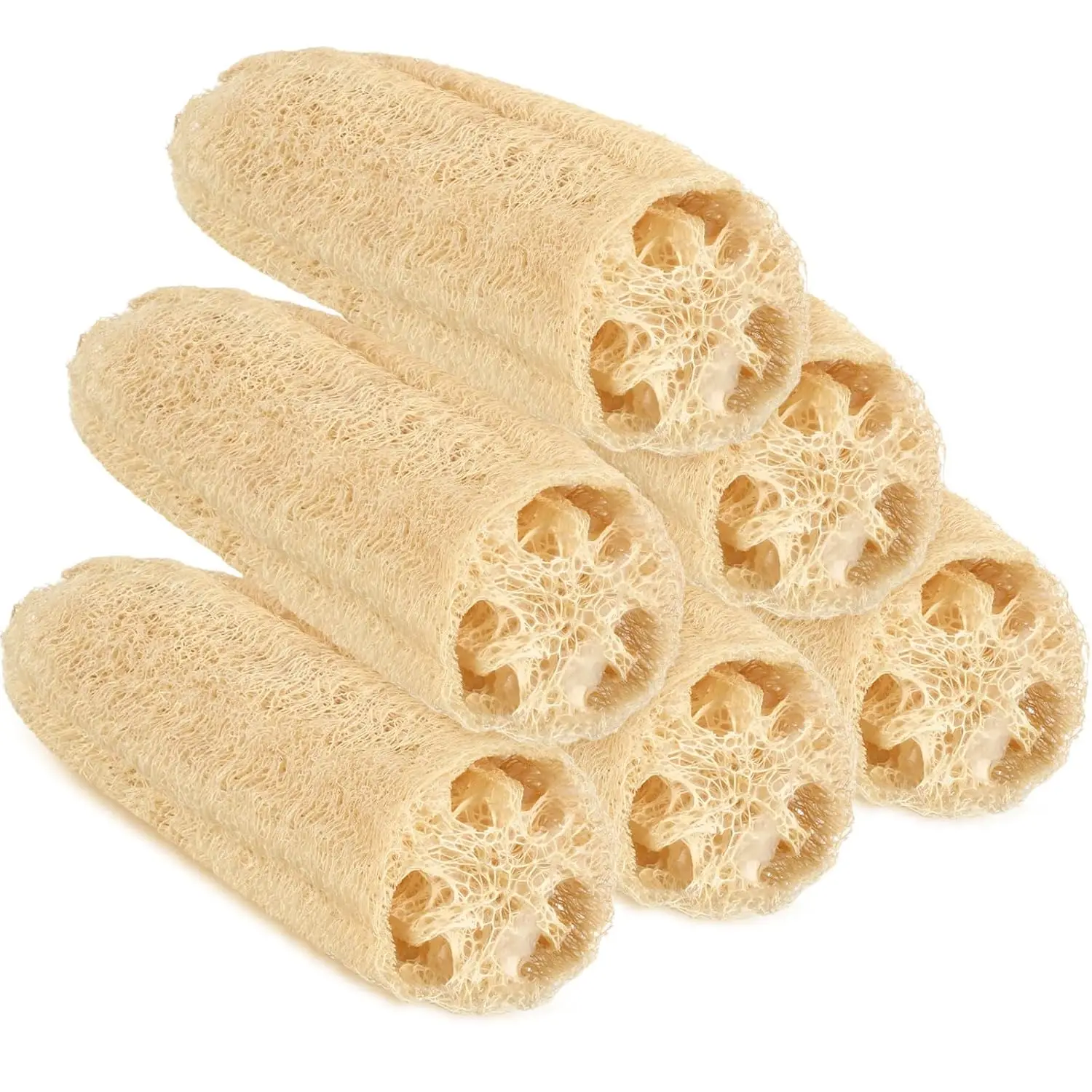 

6 Pcs Natural Loofah Sponge 12 Inch Luffa Bath Shower Sponge Large Exfoliating Loofah Body Scrubbers Bath Loofahs for Men, Women