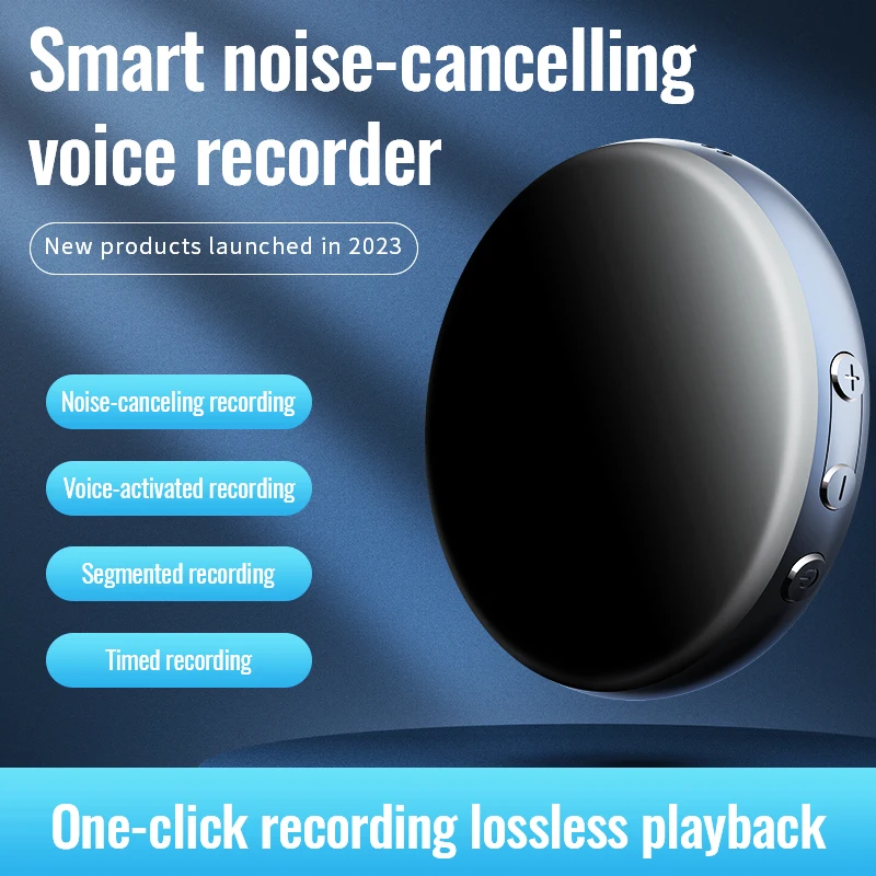 64GB Mini Intelligent Voice Control Recorder Sound Device 100 Hours Working Time Portable Noise Reduction Magnetic Absorption