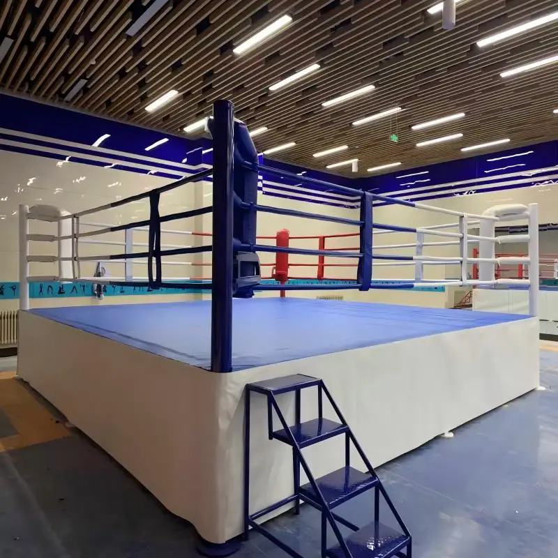Elevated Type MMA Boxing Ring with Custom Ropes Competition Events Boxing Ring for Sale