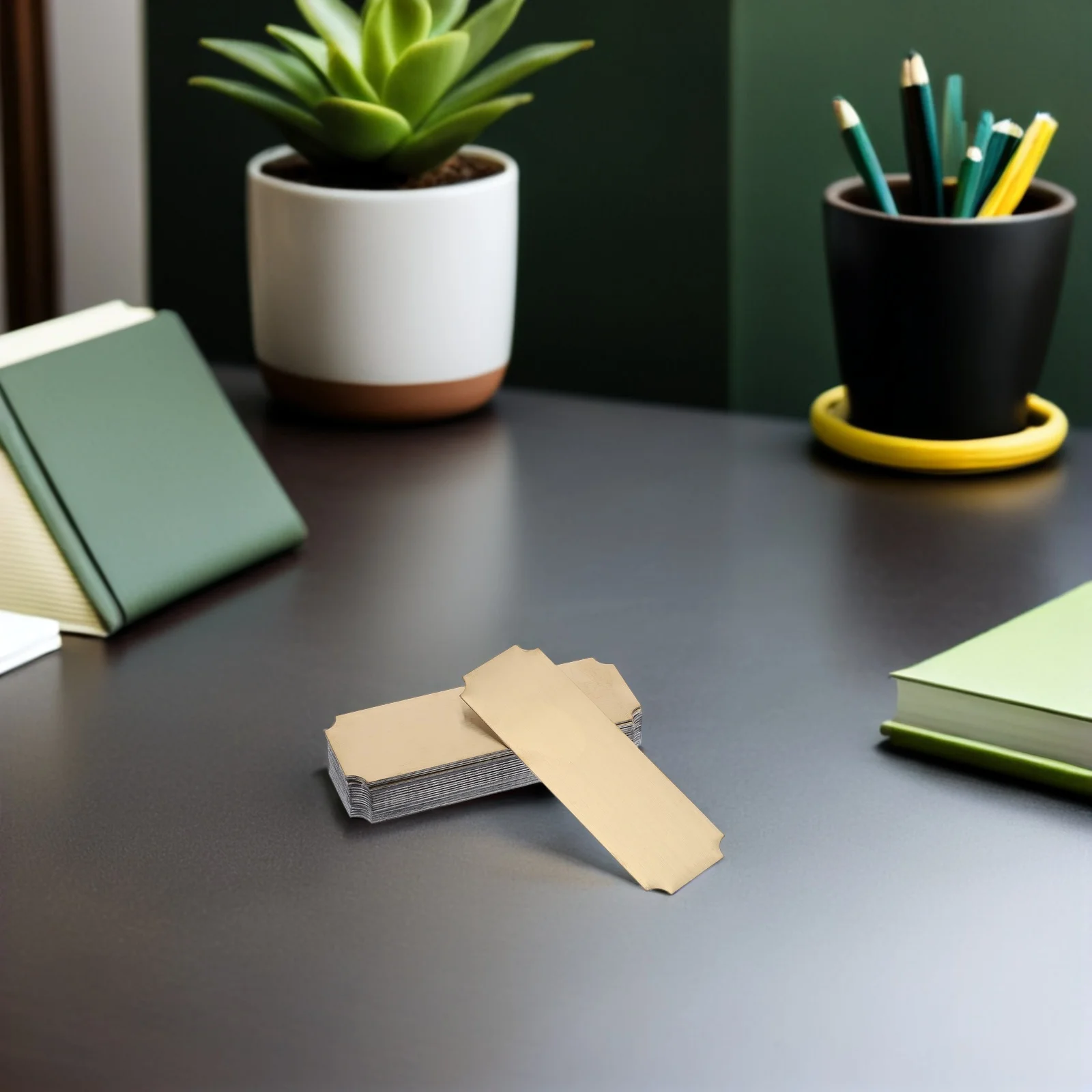 

20Pcs Blank Metal Name Tags Stainless Steel Rectangular Plates for Desk Nameplate Office Conference Classroom Identification