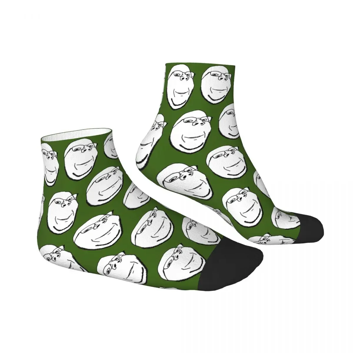 Smiling Wholesome Wojak Soyjak Socks Harajuku Super Soft Stockings All Season Socks Accessories for Man's Woman Christmas Gifts