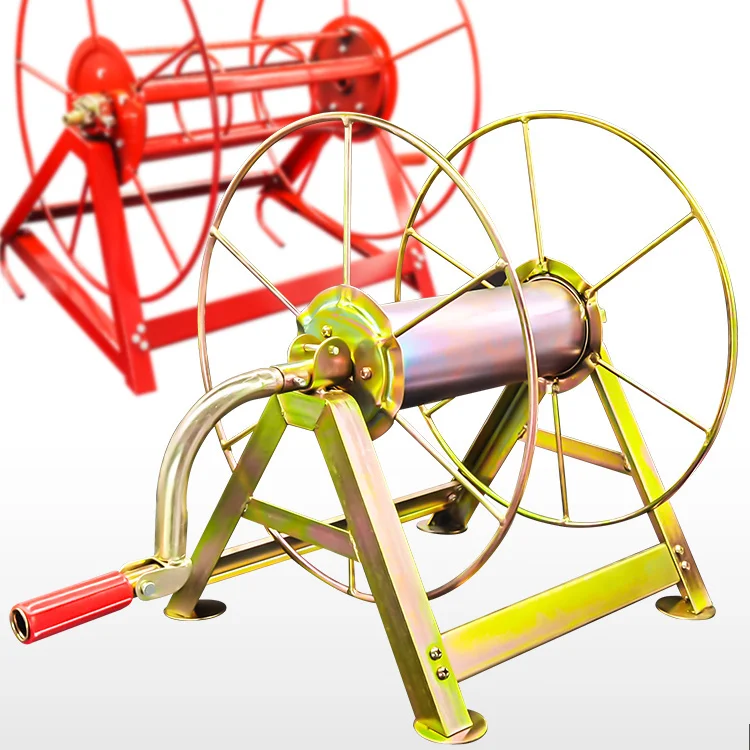 Hand Crank Hose Reel Farm Spray Hose Storage Rack Manual Winder Rubber Tube Organizer for Sprayer Pesticide Application image 3
