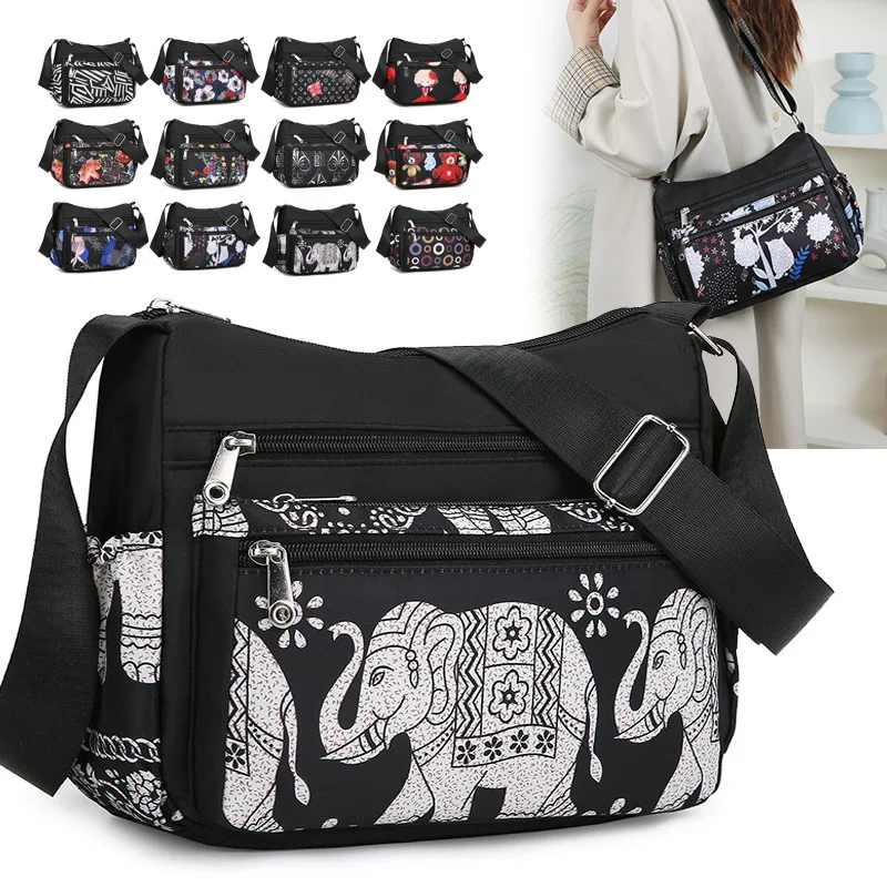 

Large Capacity Nylon Crossbody Shoulder Bag for Women, Casual Travel Mom Bag Women Nylon Crossbody Bag