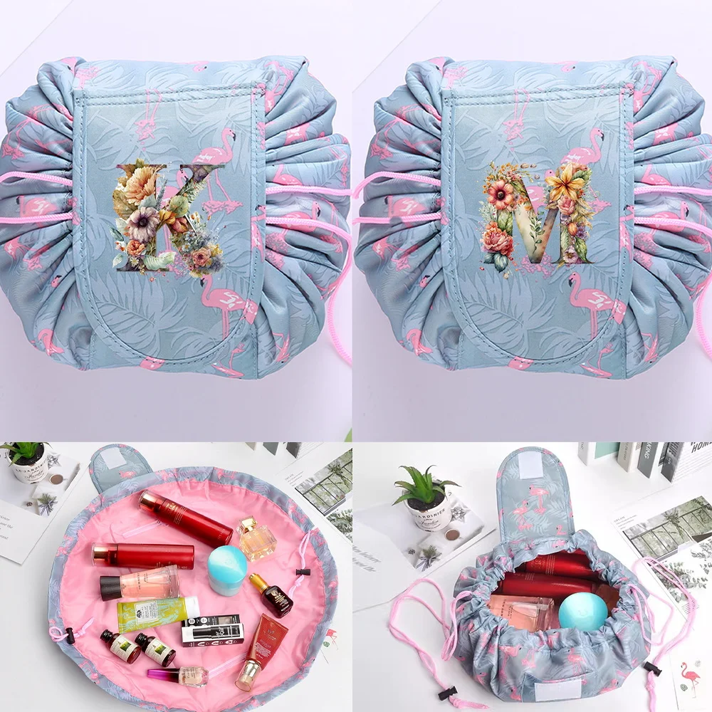 Lazy Makeup Bag Floral Letter Printing Series Makeup Tool Lipstick Organizer Case Luxury Lazy Bags Portable Fashion Beauty Case