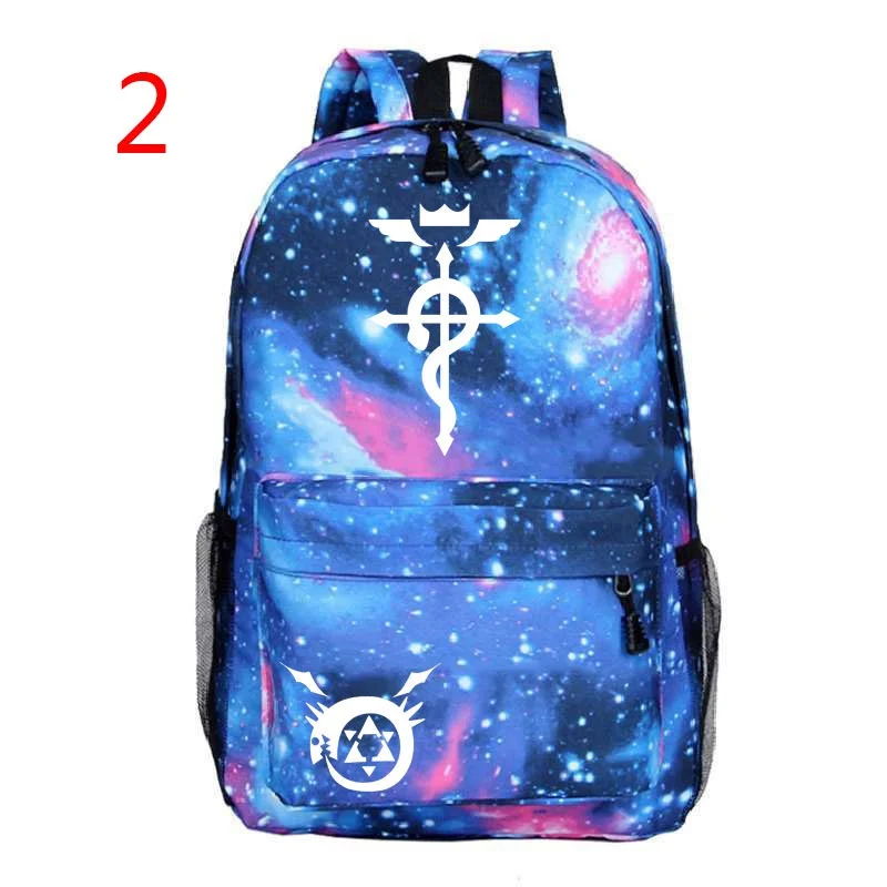 

Hot Anime Fullmetals Alchemists Galaxy Backpack Children School Bags Cool Book Bags Kids Boys Girls Casual Backpacks Kawaii