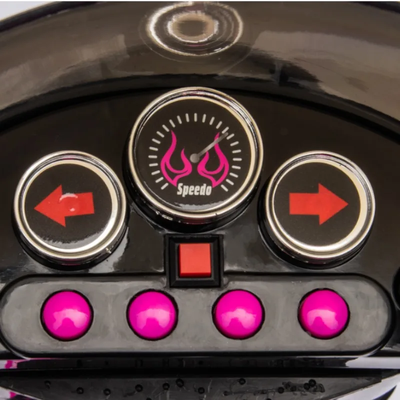 لعبة ركوب الأطفال على دراجة نارية، دراجة نارية مروحية ثلاثية العجلات، ركوب الدراجات النارية باللون الوردي 6 فولت على دراجة نارية هارلي الكهربائية.