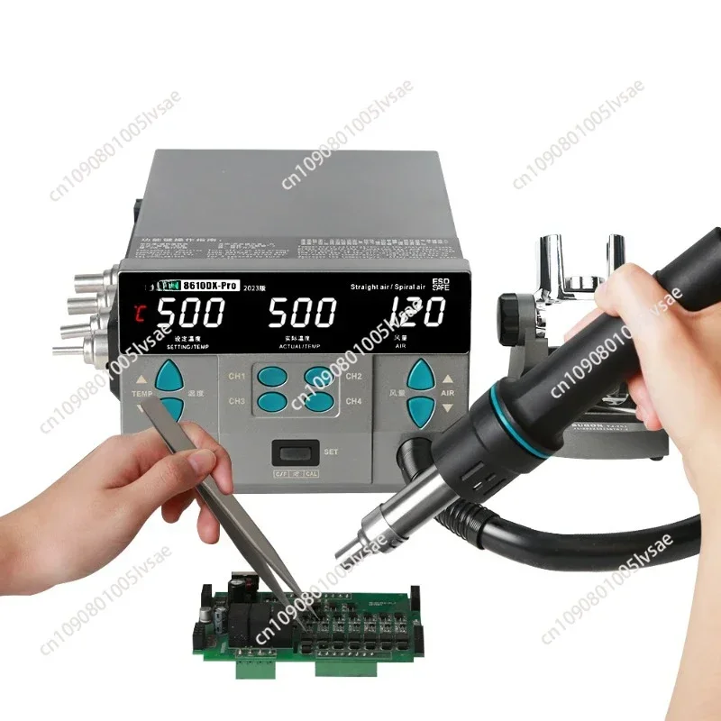 8610DX Pro 1000W Hot Air Rework Station Microcomputer Digital Display BGA Rework Station Curved Nozzle Welding Repair Tool