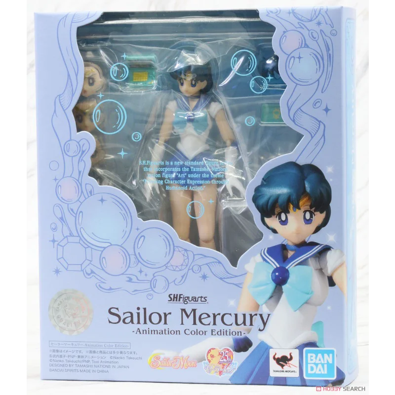 

В наличии, отправка в течение 24 часов, подвижная фигурка Bandai SHF Sailor Moon Mercury Ами Мизуно (цветная)