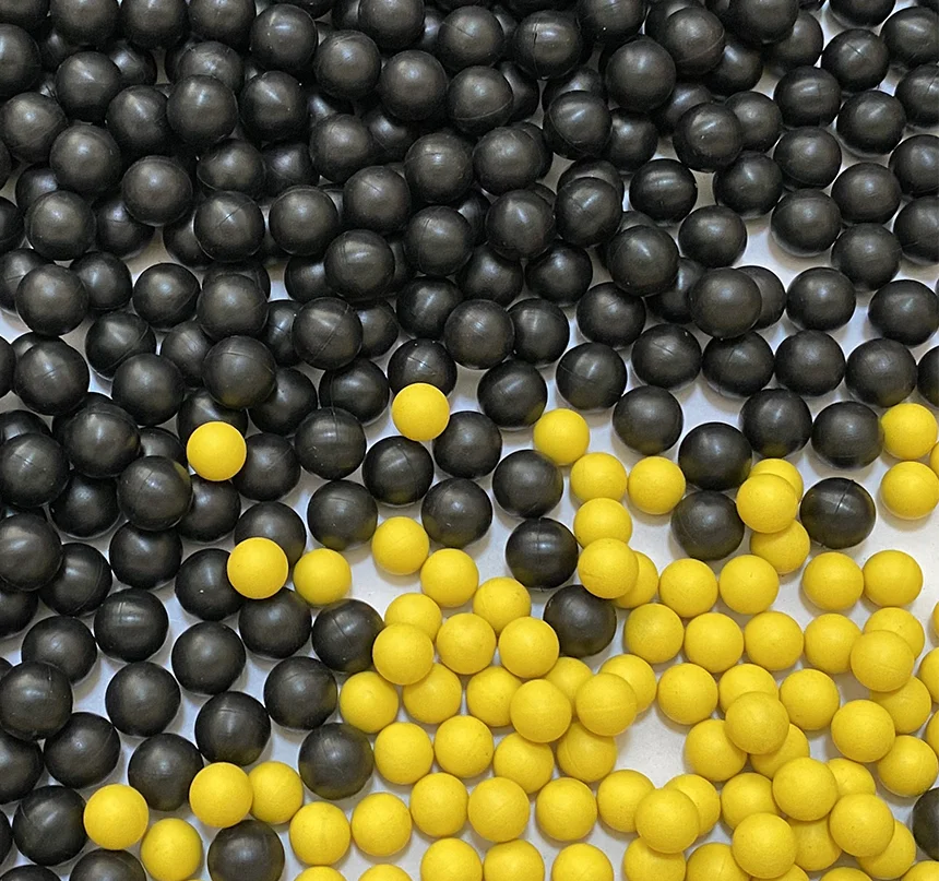 1‑1200Pcs 6mm 6.8mm 7mm 8mm 8.3mm 8.5mm Yellow/Black Solid Rubber Balls Round Elastic Balls for DIY  Accessories & Leisure Play