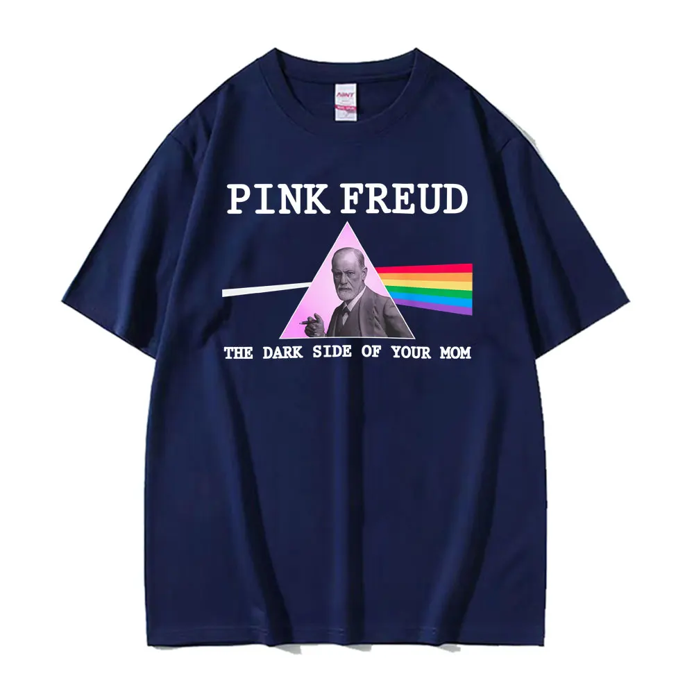 Funny Pink Freud The Dark Side of Your Mom Parody T Shirt Men Women Fashion Retro Short Sleeve T-shirts Oversized Cotton T-shirt