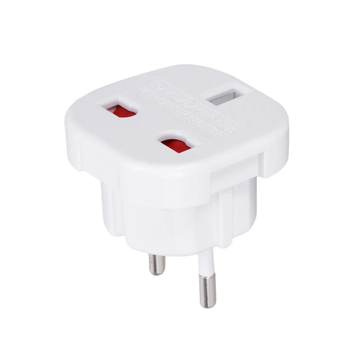 Universal Uk 3-Pin to European 2-Pin Travel Power Adapter Mini Size Safety Shutter Protection CE Approved Electrical