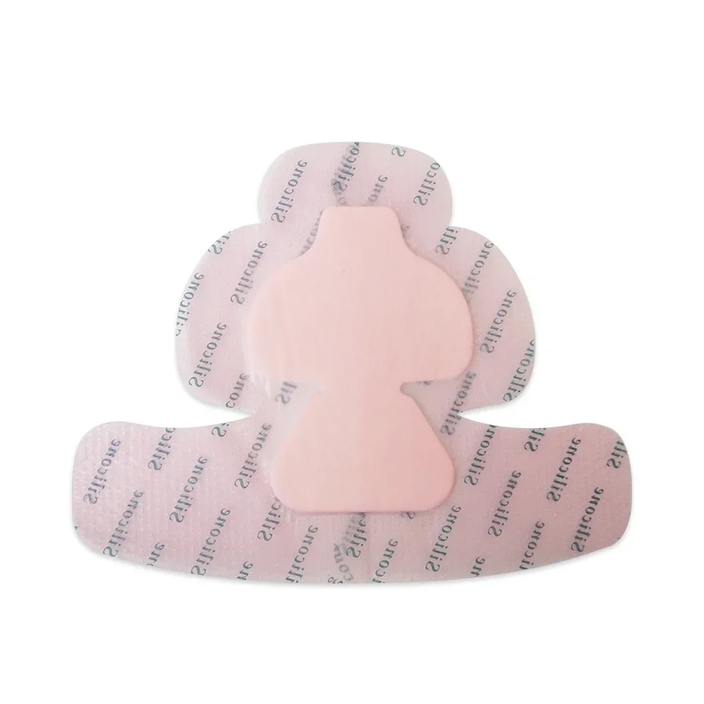 

Disposable Sterile Medical Wound Dressing Silicone Foam Dressing With Border for Heel
