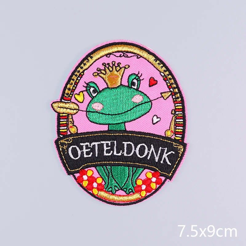 Pink Series Netherland Oeteldonk Emblem Embroidery Patches For Clothing Carnival New Style Oeteldonk Embroidery Patch On Clothes