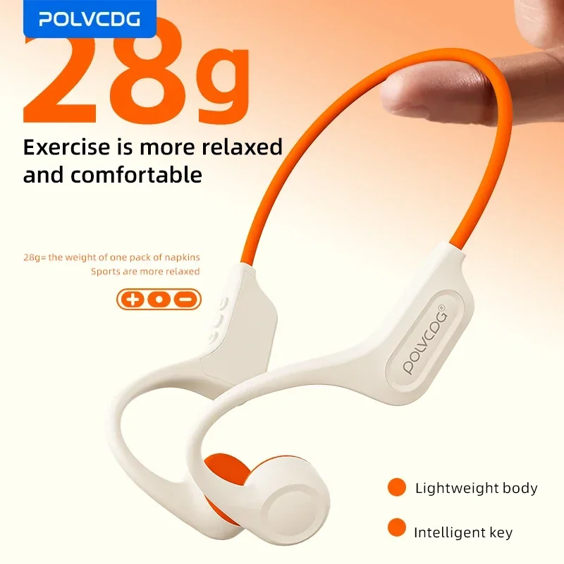 POLVCDG Bone Conduction 32G Ear Hook Bluetooth Earphone IPX5 Waterproof sports Running Cycling Wireless Bluetooth headset-x15