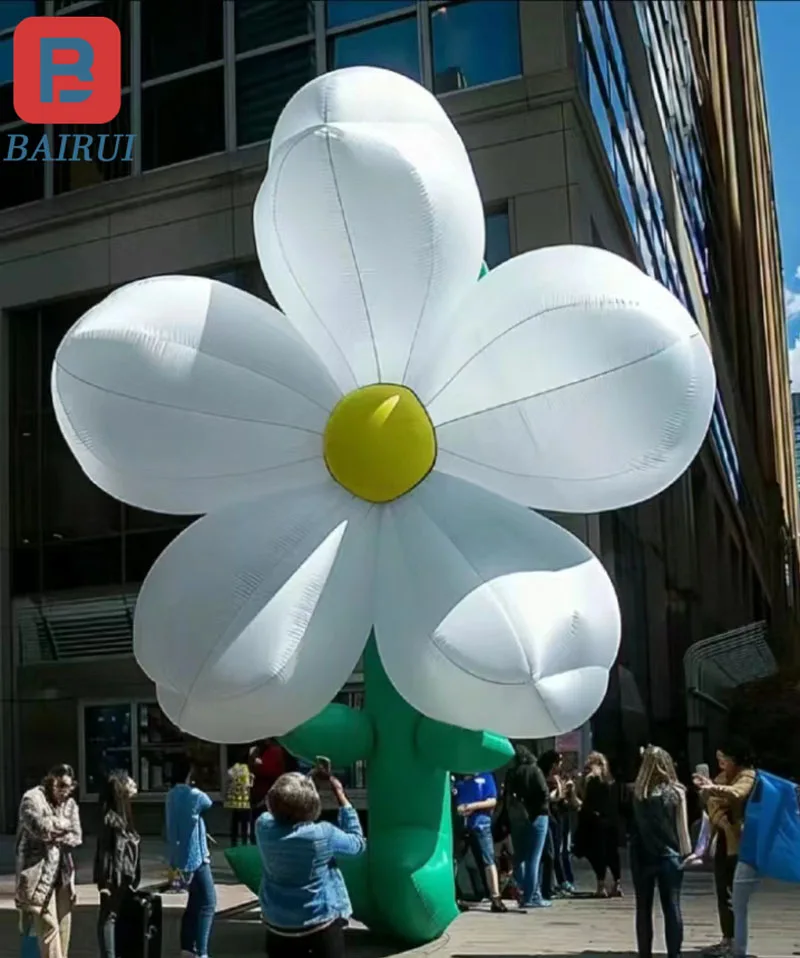 Modelo de flor inflável gigante ao ar livre, primavera e verão decoração de flores, local cênico, camping, pequenos adereços