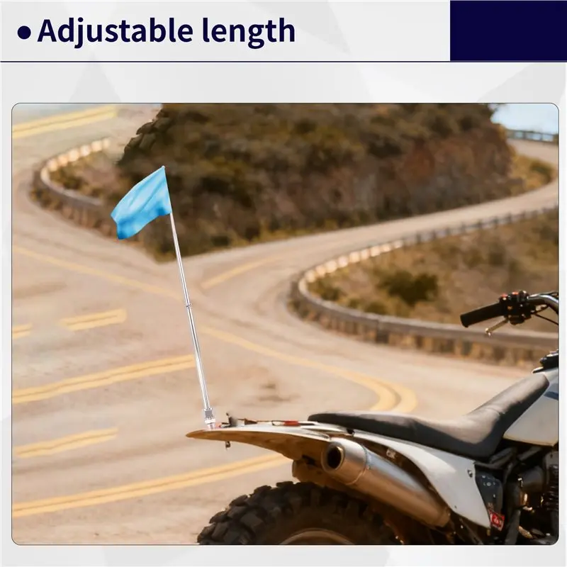 Bike Flag Pole Motorcycle Flagpole Cycling Handlebar Holder Mounting Stand Flag Pole Holder Accessories Top-Rated