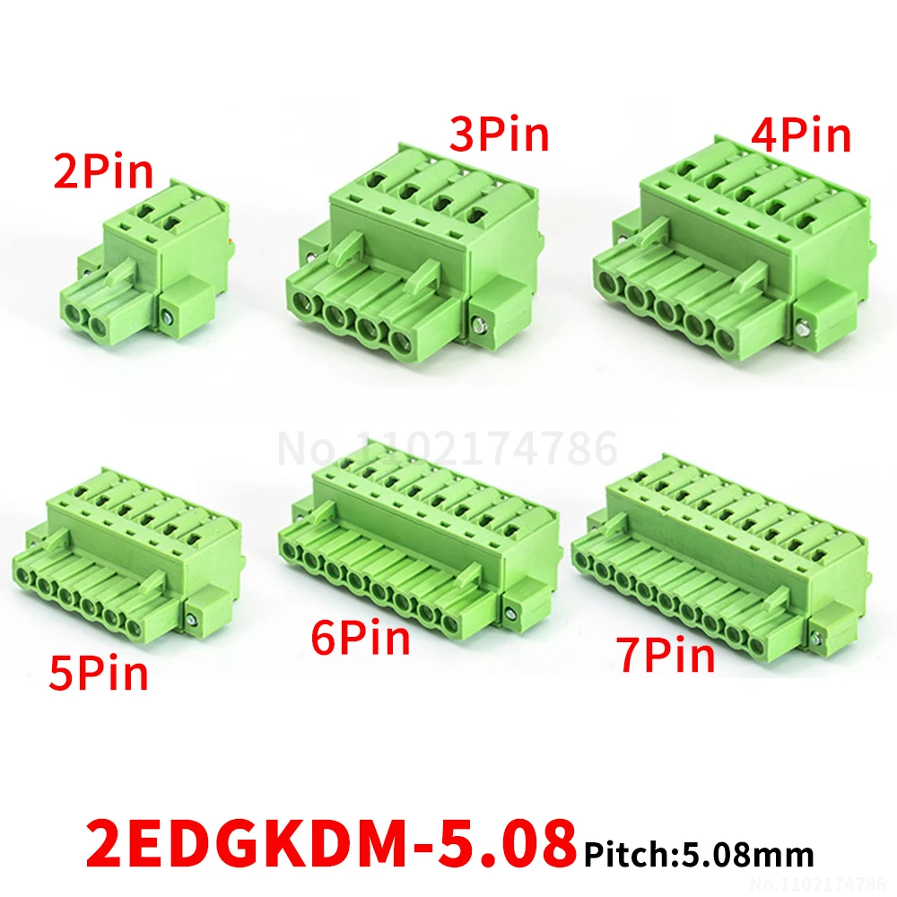

(1 шт.) 2EDGKDM - 5,08 мм фланцевый вставной разъем с клеммами 2~24P, пружинный соединитель KF 15EDGKDM 5.08