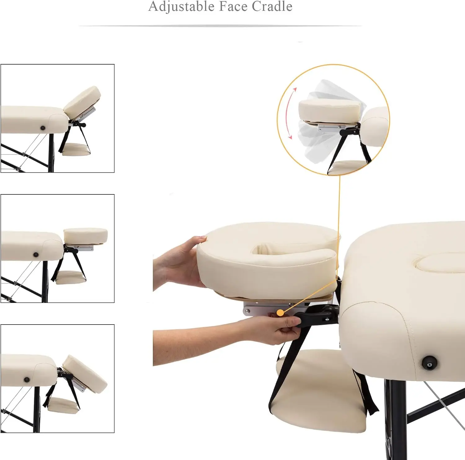 28" Width 3 Folding Portable Lightweight Massage Table Facial Salon Spa Tattoo Bed with Aluminium Leg for Home Office Living Roo