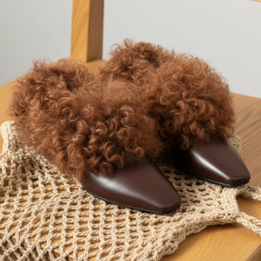 

Женские туфли-лодочки без шнуровки из натуральной шерсти в стиле пэчворк с квадратным носком, элегантные туфли на танкетке 5,5 см на среднем каблуке, туфли на каблуке в стиле OL