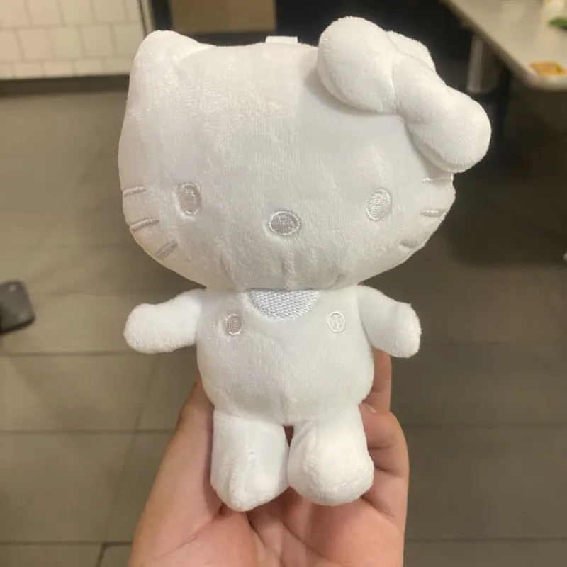 Sanrio Hello Kitty Plush Doll Keychain Kawaii Cartoon Bag Fashion Car Keychains Girl Birthday Gifts Backpack Decoration Pendant