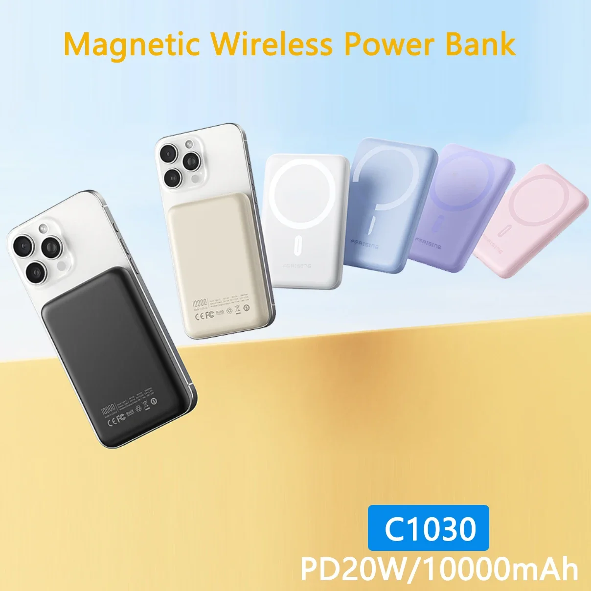 【Новинка 2025 CCC】10000 мАч Magsafe Wireless Power Bank PD20W Аккумулятор для быстрой зарядки для iPhone Samsung Type-C Внешнее зарядное устройство 【Новинка 2025 CCC】10000 мАч Magsafe Wireless Power Bank PD20W Аккумулятор для быстрой зарядки для iPhone Samsung Type-C Внешнее зарядное устройство