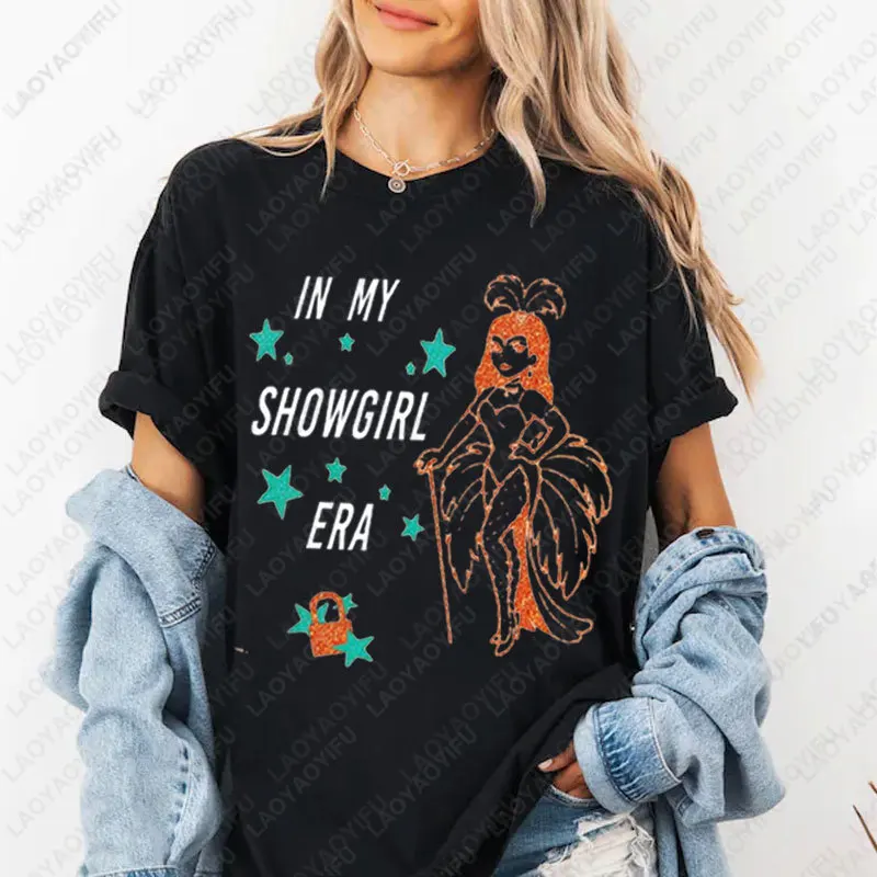 

Vintage in My Showgirl Era Retro Graphic T Shirts Showgirl Life Cotton Tees Country Music Fan Gift Men Woman Short-sleeve Tshirt