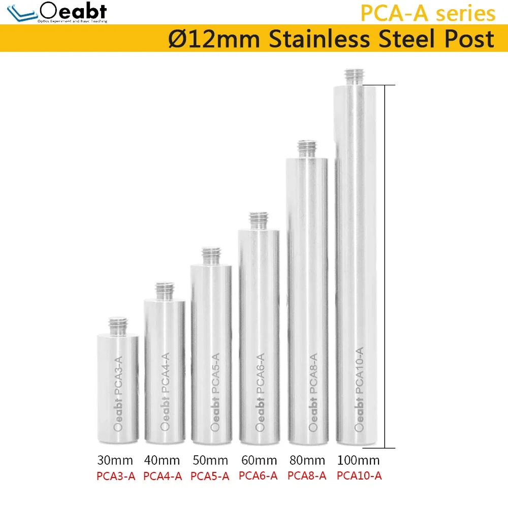 Imagem -02 - Pca-a Haste de Diâmetro 12 mm Coluna Suporte Óptico Quadro Experimento Pesquisa Científica Ajuste Levantamento Aço Inoxidável