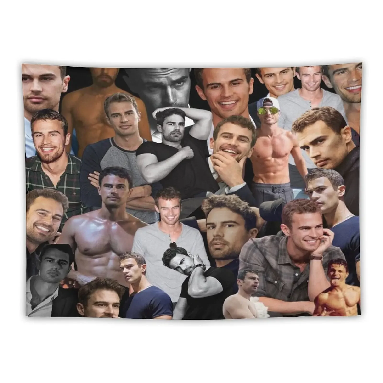 

theo james photo collage Tapestry Decor For Room Room Decoration Accessories Custom Wall Decoration Items Tapestry