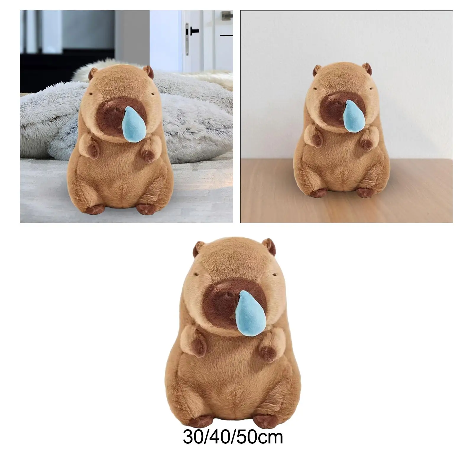 Niedliches Capybara-Kuscheltier mit ziehbarer Rotzblasen, Auto-Ornament