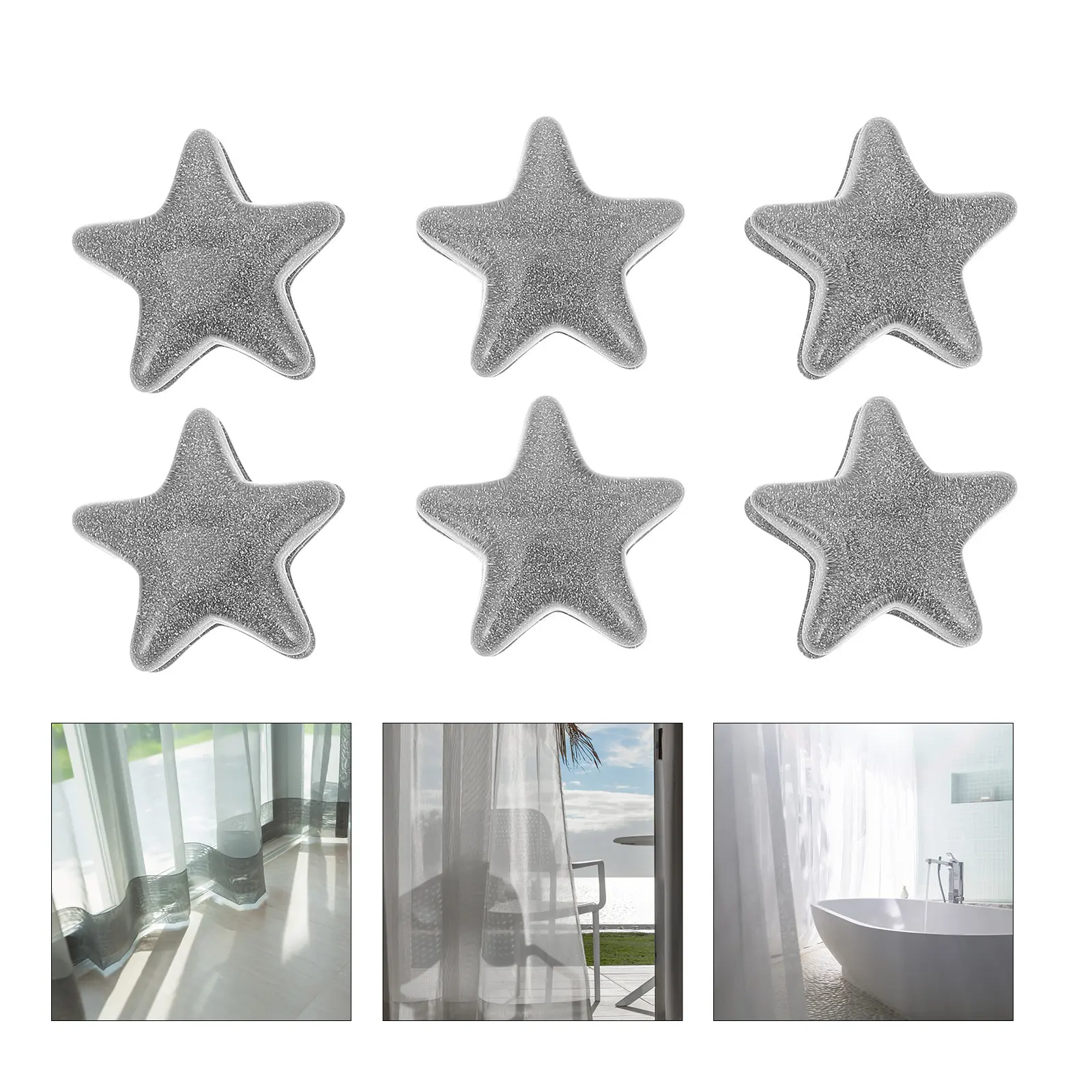 6 Pairs Magnetic Curtain Weight Blocks for Window Curtains – Easy Install, Shockproof, Floating Prevention