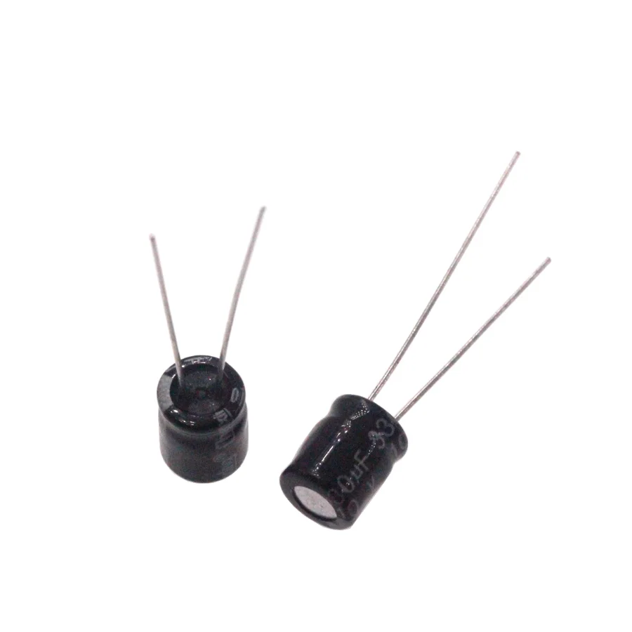 100pcs 330uF 10V 330MFD 10WV 6*7mm Aluminum Electrolytic Capacitor Radial