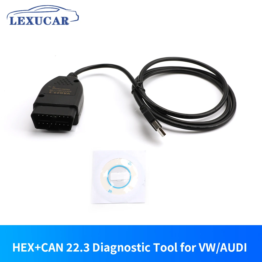 VAGCOM HEX+CAN 22.3 Diagnostic Tools OBD2 Scanner English French German Language for VW for AUDI for SKODA with CD