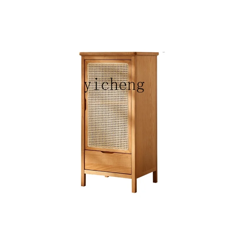 Tqh Rattan Solid Wood Wood Color Living Room High and Low Locker Inn B & B Combination Suit